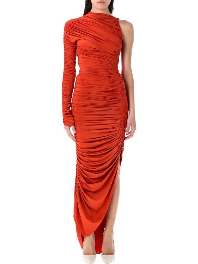 Mugler Asymmetrical Pierced Ruched Dress - MUGLER - BALAAN 1