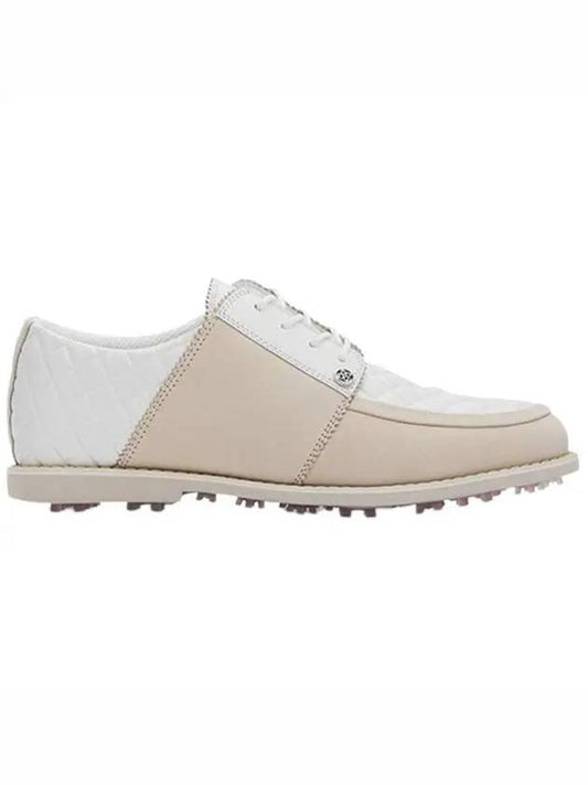 Women's Quilted Gallivanter Spikeless Golf Shoes White Beige - G/FORE - BALAAN 1