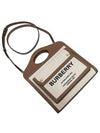 Mini Two-Tone Canvas And Leather Pocket Bag Natural Malt Brown - BURBERRY - BALAAN 6