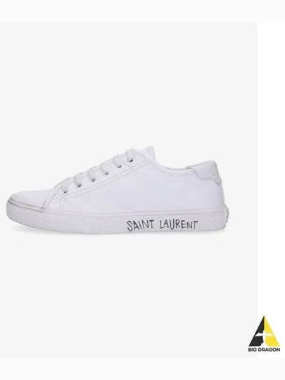 Malibu Logo Low Top Sneakers White - SAINT LAURENT - BALAAN 2