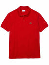 Men's Logo Classic Fit Cotton Short Sleeve Polo Shirt Red - LACOSTE - BALAAN 2