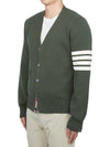 Milano Stitch 4 Bar Cardigan Dark Green - THOM BROWNE - BALAAN 4