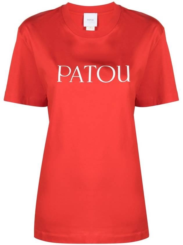 essential Patou logo-print cotton T-shirt - PATOU - BALAAN 1