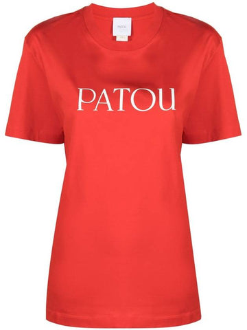 essential Patou logo-print cotton T-shirt - PATOU - BALAAN 1