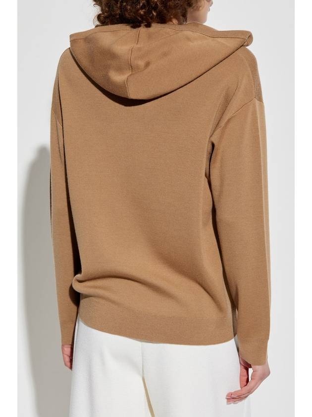 Max Mara Wool Hoodie Sfinge, Women's, Brown - MAX MARA - BALAAN 4