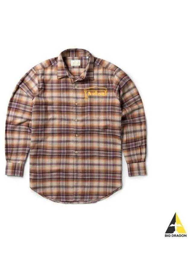 U PLAID FLANNEL SHIRT BRICK - ARIES - BALAAN 1