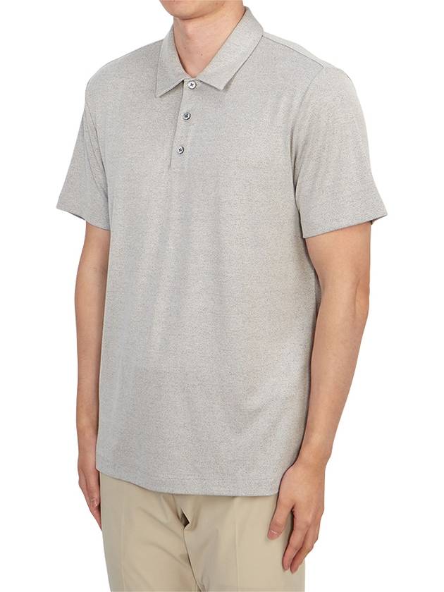 Anemone Modal Jersey Short Sleeve Polo Shirt Grey - THEORY - BALAAN 3