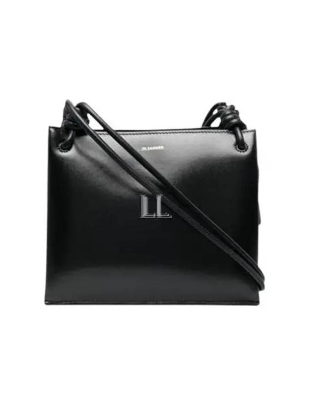 Giro Knotted Leather Small Shoulder Bag Black - JIL SANDER - BALAAN 2