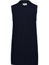 Women's V-neck Knit Midi Dress Blue - MAISON MARGIELA - BALAAN 1