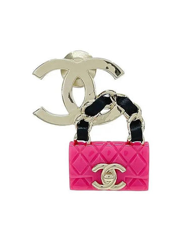 23C Classic Bag Brooch Pink Champagne Gold 4ET0136 - CHANEL - BALAAN 1