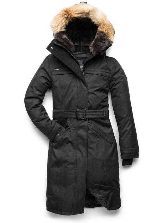 Women's Shera Hooded Long Parka Black - NOBIS - BALAAN 2