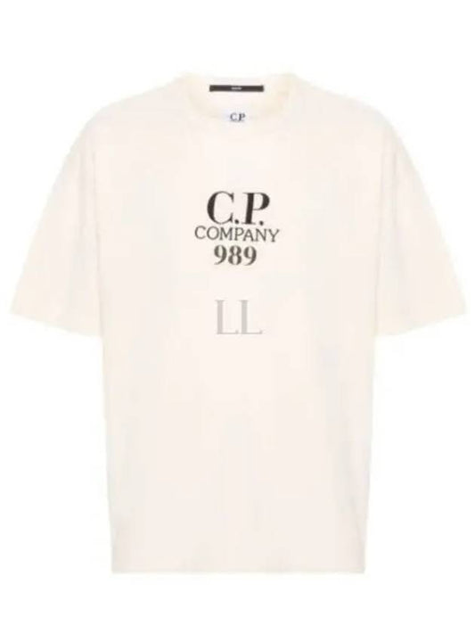 20/1 Jersey Boxy Logo Short Sleeve T-Shirt White - CP COMPANY - BALAAN 2