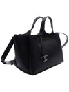 T Timeless Leather Mini Tote Bag Black - TOD'S - BALAAN 4