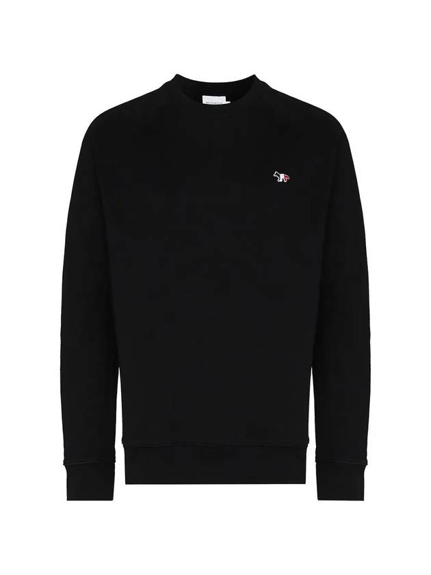 Tricolor Fox Patch Sweatshirt Black - MAISON KITSUNE - BALAAN 1