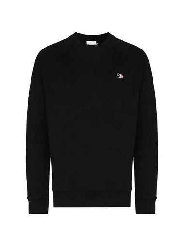 Tricolor Fox Patch Sweatshirt Black - MAISON KITSUNE - BALAAN 1