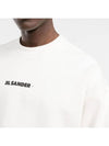 Logo Print Oversized Sweatshirt White - JIL SANDER - BALAAN 6