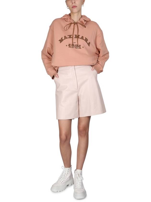 Adito Logo Cotton Hoodie Pink - MAX MARA - BALAAN 3