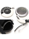 AB0119AUX180DPA Black White Antique Silver Ecu Caviar Strap Coin Purse - DELVAUX - BALAAN 6