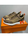 Men s Bouncing Sneakers Mesh Khaki H Black Orange Two tone - HERMES - BALAAN 8