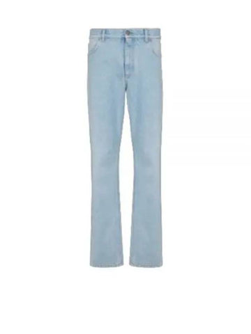 Light Blue Denim Regular Jeans DH1MI043DE59 6FC - BALMAIN - BALAAN 1