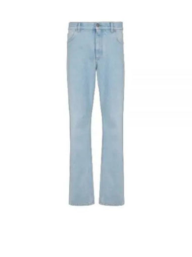 Light Blue Denim Regular Jeans DH1MI043DE59 6FC - BALMAIN - BALAAN 1