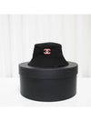 CC Logo Reversible Bucket Hat Black - CHANEL - BALAAN 6