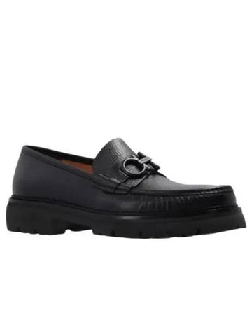 Ferragamo Gancini Men s Loafers EEE BLEECKER NERO 0749460 - SALVATORE FERRAGAMO - BALAAN 1