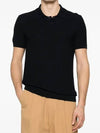 Men's Jay Knit Polo Shirt Navy - A.P.C. - BALAAN 3