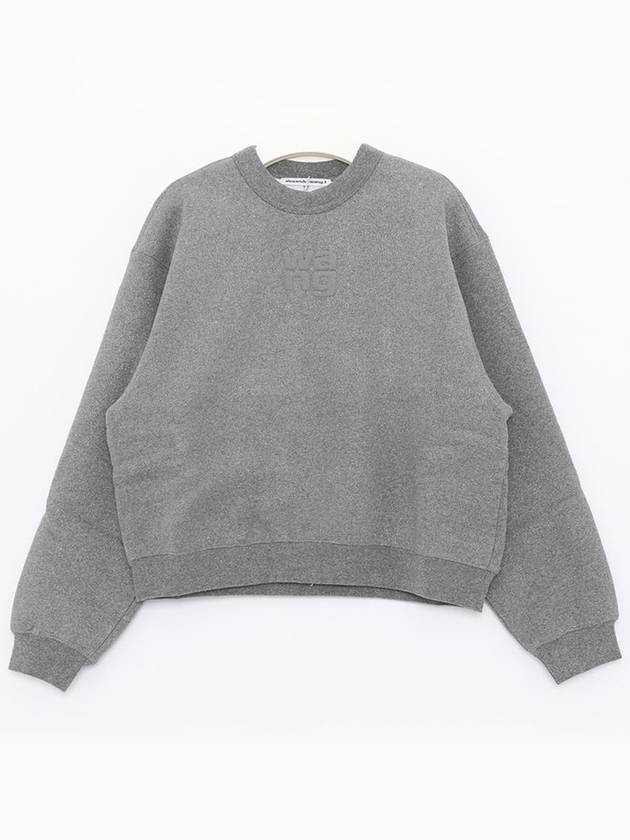 Embroidered Logo Sweatshirt Grey - ALEXANDER WANG - BALAAN 2