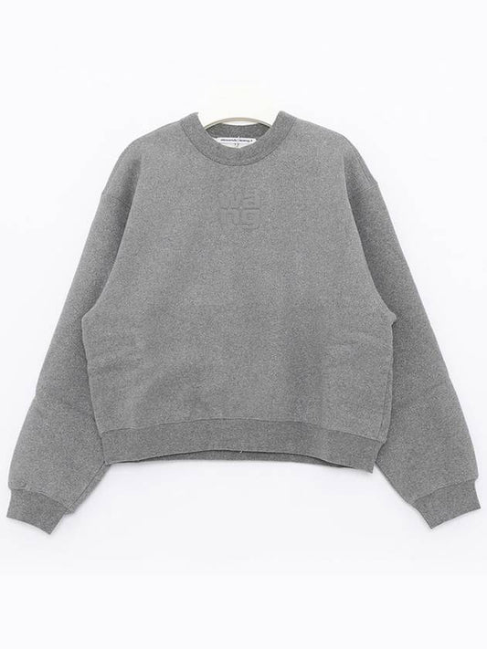 Embroidered Logo Sweatshirt Grey - ALEXANDER WANG - BALAAN 2