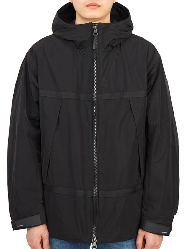 Men's Logo Applique Lightweight Windbreaker Black - BURBERRY - BALAAN 4