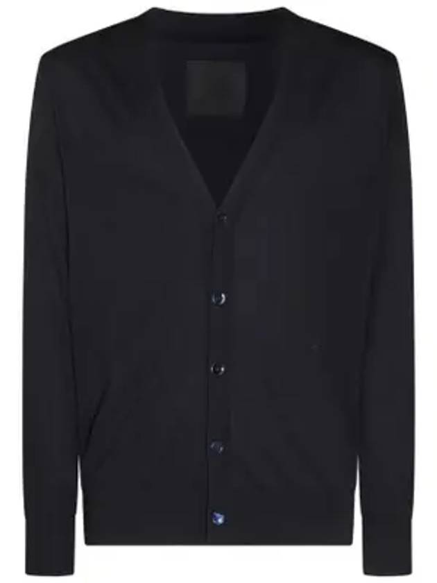 Cotton Silk Cardigan Night Blue - GIVENCHY - BALAAN 1