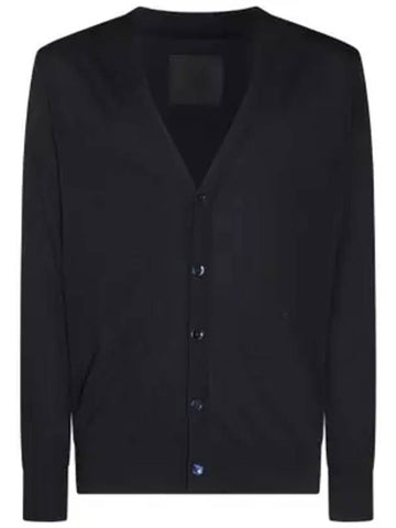 Cotton Silk Cardigan Night Blue - GIVENCHY - BALAAN 1