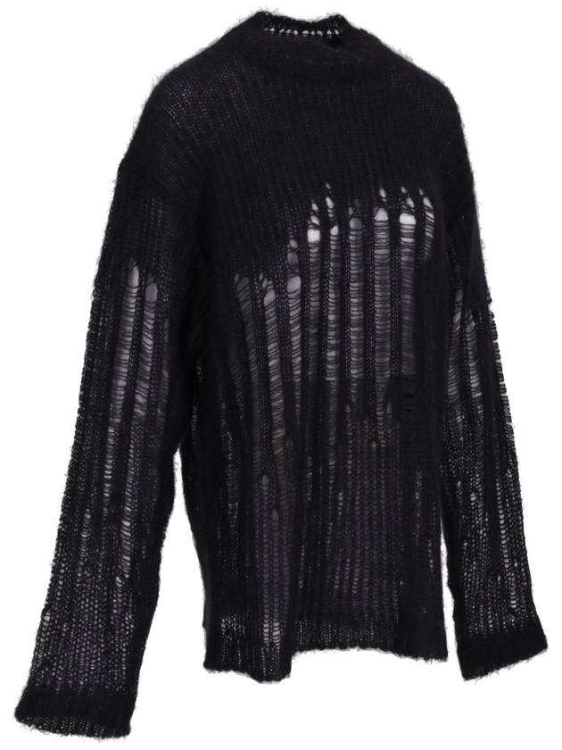 RIGMOR OVERSIZE JUMPER DEGRADE' BRUSHED MOHAIR SIL - ANN DEMEULEMEESTER - BALAAN 3