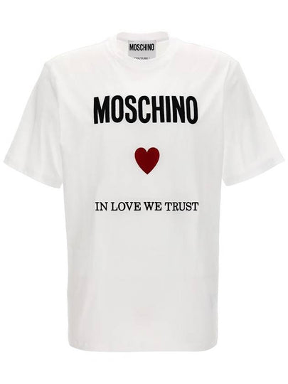 Short Sleeve T-Shirt J071402411001 White - MOSCHINO - BALAAN 2