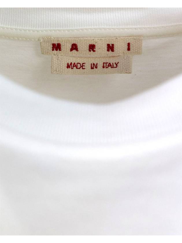 Crayon Logo Short Sleeve T-Shirt White - MARNI - BALAAN 4