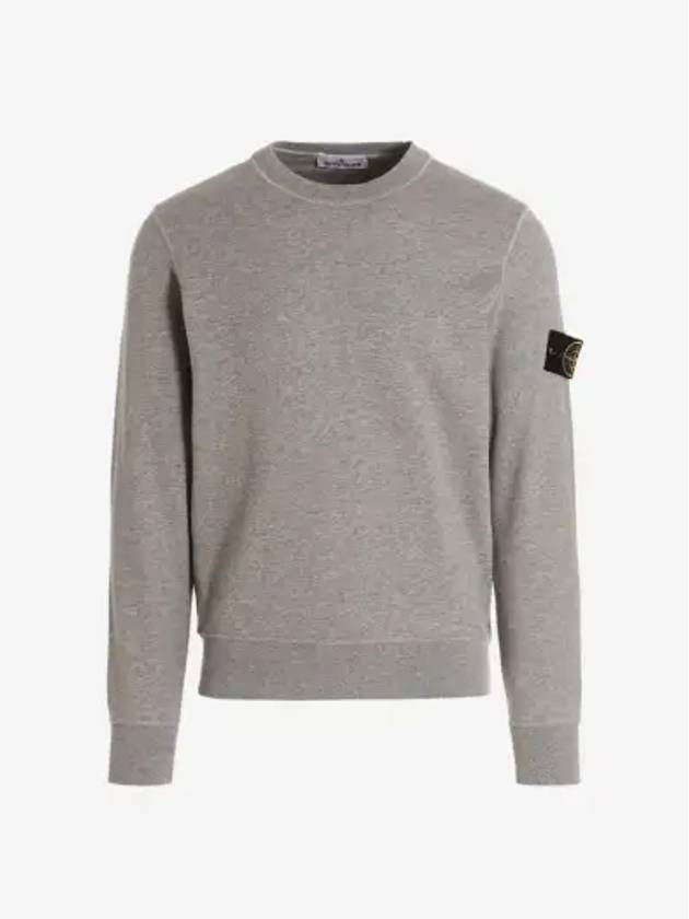 Wappen Patch Crew Neck Sweatshirt Grey - STONE ISLAND - BALAAN 3