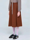 A line volume long skirt cotton 100 brown 0123 - VOYONN - BALAAN 9