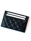 Boy Caviar Card Holder Black Shining Silver Classic A84431 - CHANEL - BALAAN 5