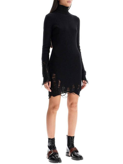 destroyed knit mini dress - MAISON MARGIELA - BALAAN 2