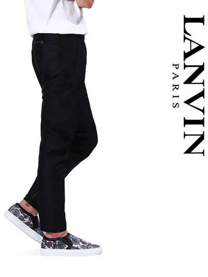 Men's Slim Fit Straight Pants Black - LANVIN - BALAAN 2