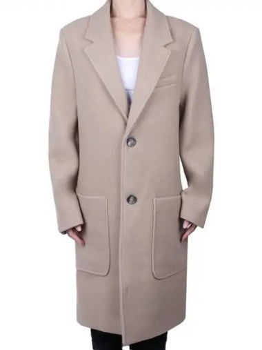 Women s Two Button Wool Coat Champagne FCO005 WV0020 265 1120933 - AMI - BALAAN 1