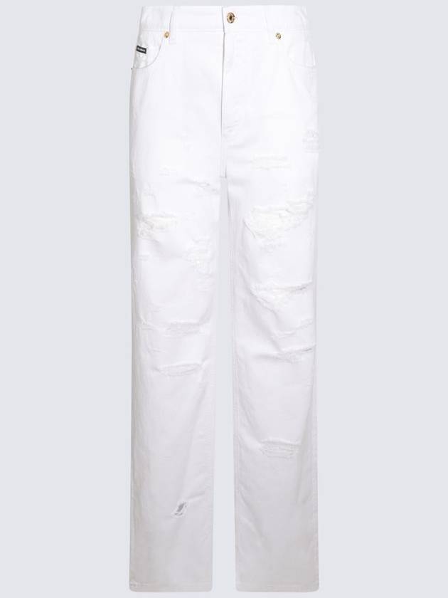 Denim Straight Pants FTCGNDG8JQ3 S9001 WHITE - DOLCE&GABBANA - BALAAN 3