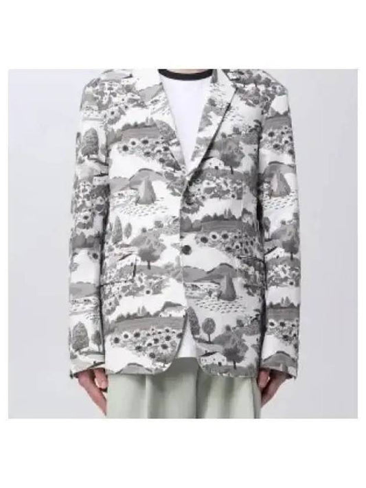 Scenic Canvas Unconstructed Classic Sport Jacket Grey - THOM BROWNE - BALAAN 2