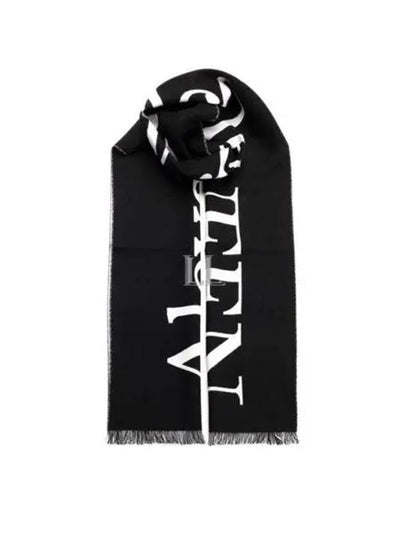 Men's Classic Logo Scarf Black - ALEXANDER MCQUEEN - BALAAN 2