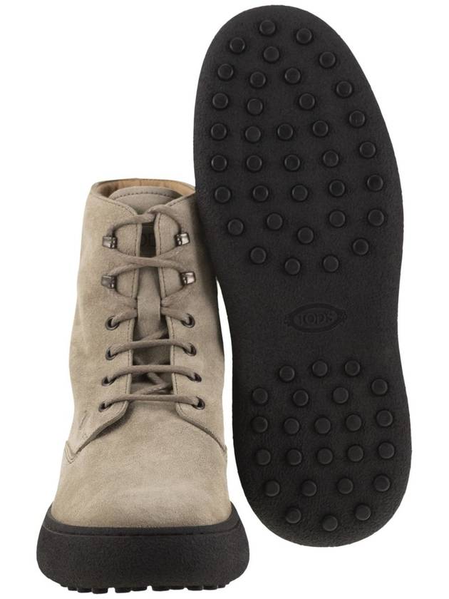 Suede lace-up boot - TOD'S - BALAAN 5