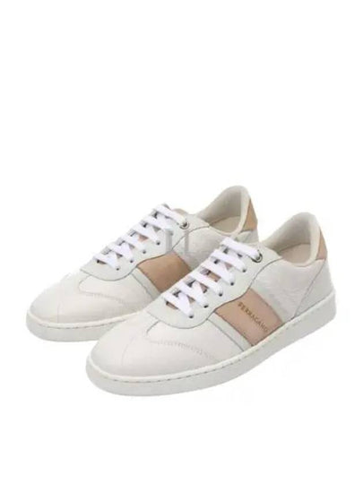 Logo Leather Low Top Sneakers Ivory - SALVATORE FERRAGAMO - BALAAN 2