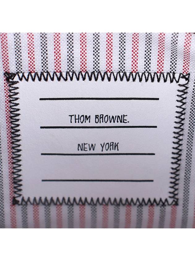 4-Bar Wash Wool Clutch Bag Grey - THOM BROWNE - BALAAN 10