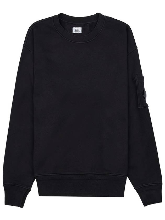 Cotton Diagonal Fleece Lens Sweatshirt Black - CP COMPANY - BALAAN 10