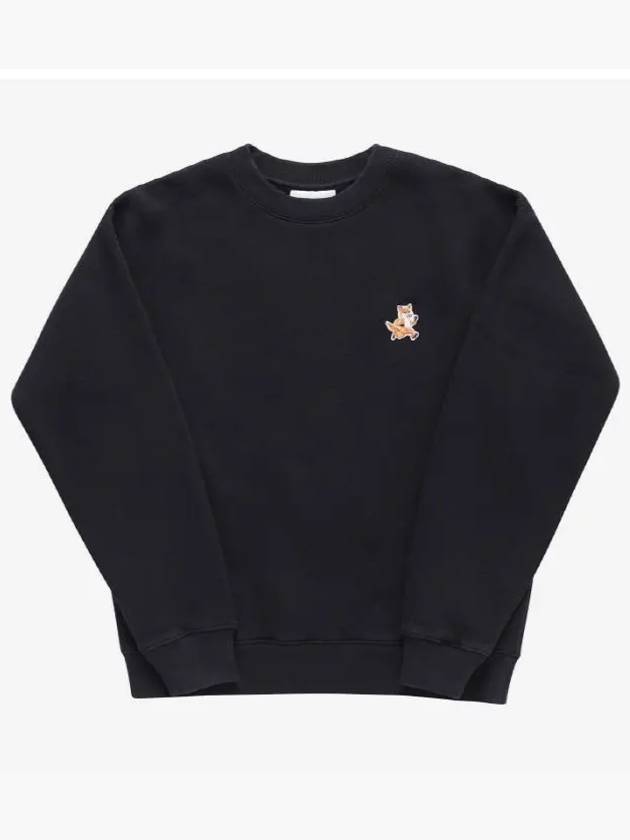 Speedy Fox Patch Comfort Sweatshirt Black - MAISON KITSUNE - BALAAN 3